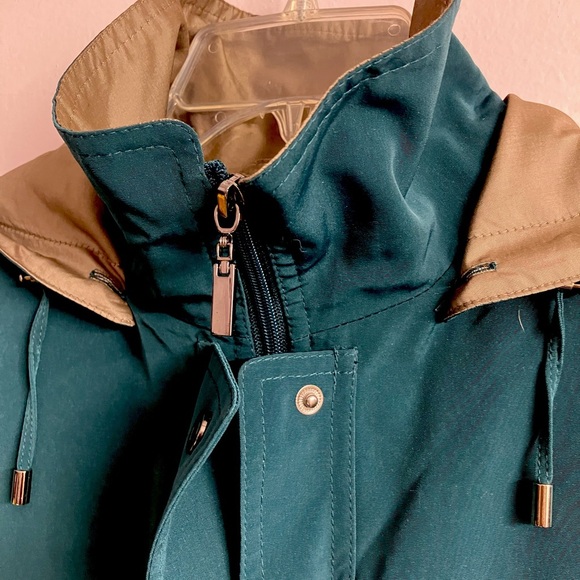 Women’s Hooded Jacket/Coat, Medium, Dk Teal, Removable Lining, Giacca - Picture 6 of 8